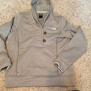 The North Face Charcoal Button-Up Pullover